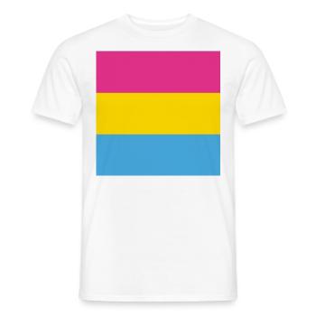Pansexual flag - Men's T-Shirt - white - Front - AI Model Male 178 dark (178cm)