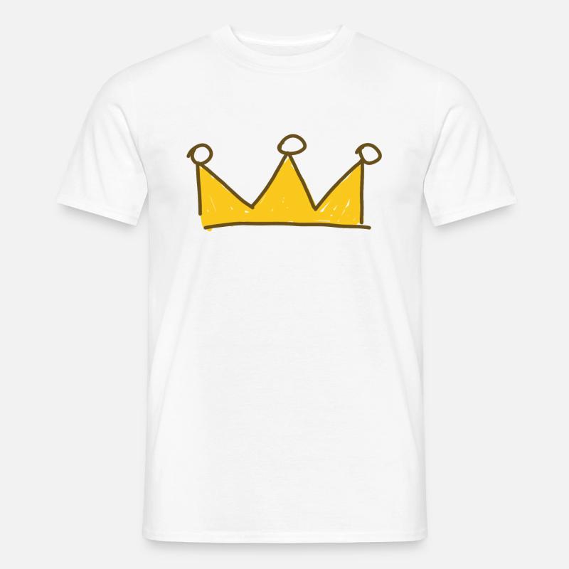 Krone - Männer T-Shirt - Weiß