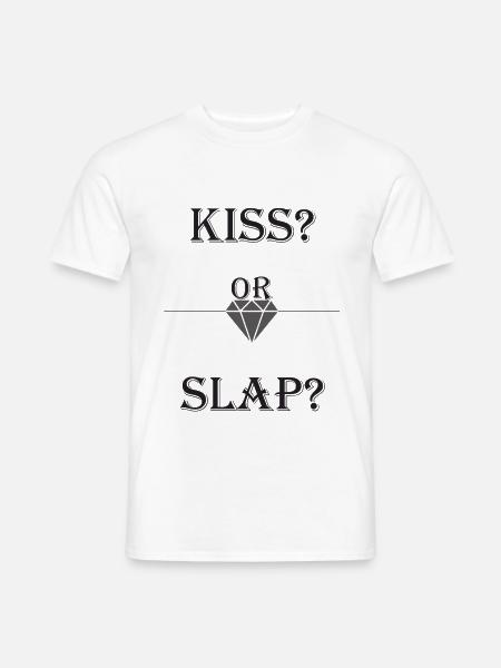 Kiss Or Slap - Men's T-Shirt - white