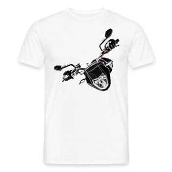 Motorrad in Bewegung, in der Kurve, Motorbike - Männer T-Shirt - Weiß - Vorne - AI Model Male 178 dark (178cm)
