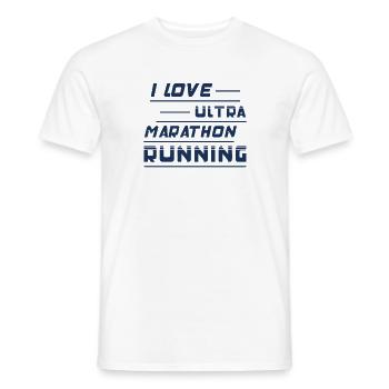Run marathon ultramarathon ultra runner - Men's T-Shirt - white - Front - AI Model Male 178 dark (178cm)