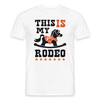 rodeo - Men's T-Shirt - white - Front - AI Model Male 178 dark (178cm)