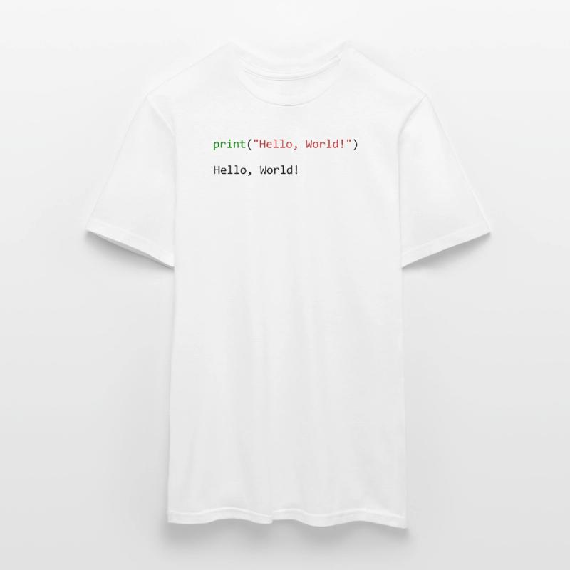 Hello World funny gift python programmer Men's T-Shirt