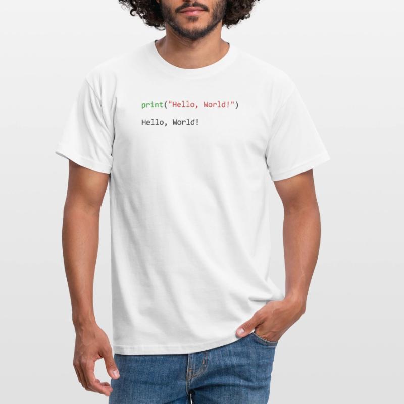 Hello World funny gift python programmer Men's T-Shirt