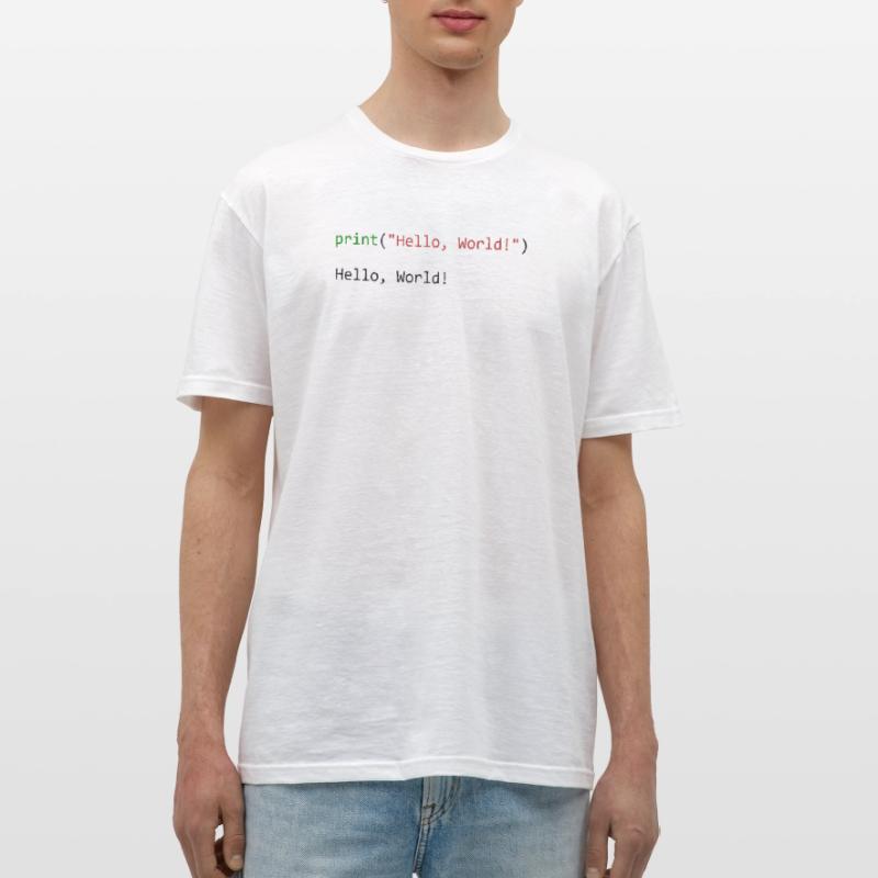 Hello World funny gift python programmer Men's T-Shirt