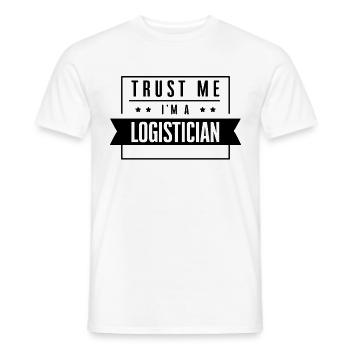 Croyez-moi, je suis logisticien - T-shirt homme - blanc - Devant - AI Model Male 178 dark (178cm)