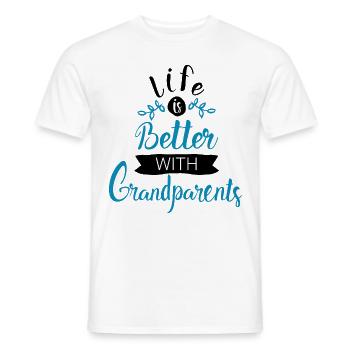 Oma Opa Großeltern Geschenk - Männer T-Shirt - Weiß - Vorne - AI Model Male 178 dark (178cm)
