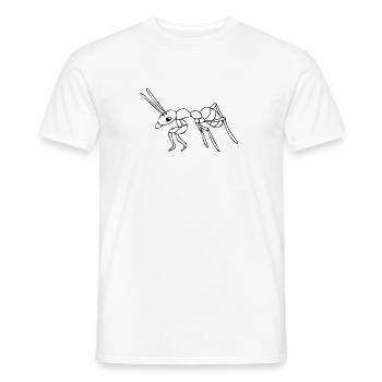 Ameise - Zeichnung - Männer T-Shirt - Weiß - Vorne - AI Model Male 178 dark (178cm)