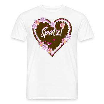 Spatzl - Männer T-Shirt - Weiß - Vorne - AI Model Male 178 dark (178cm)