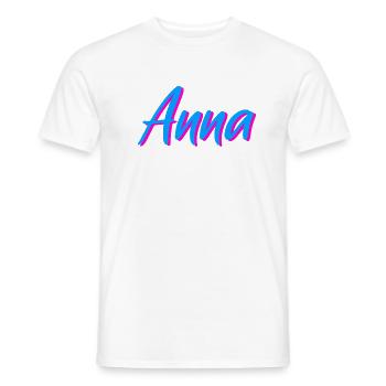 Anna - Männer T-Shirt - Weiß - Vorne - AI Model Male 178 dark (178cm)