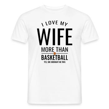 Cadeau d'anniversaire de mariage drôle de mari de basket- - T-shirt homme - blanc - Devant - AI Model Male 178 dark (178cm)