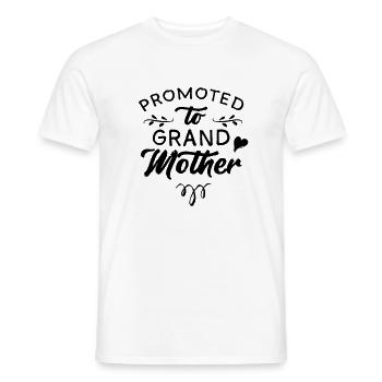 Grandmother promotes Grandma Grandma grandchildren to grandmother - Men's T-Shirt - white - Front - AI Model Male 178 dark (178cm)