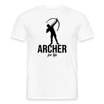 Archer for life - Men's T-Shirt - white - Front - AI Model Male 178 dark (178cm)