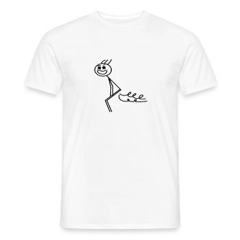 Chiffre de bâton péter - T-shirt homme - blanc - Devant - AI Model Male 178 dark (178cm)