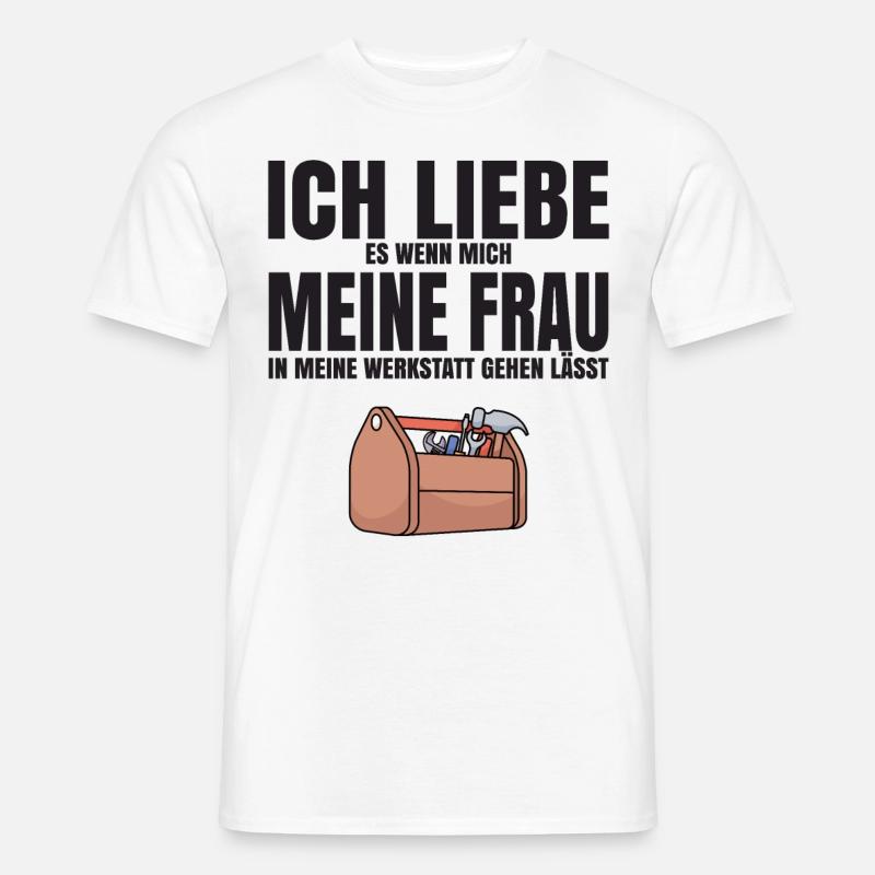 Handwerker Werkstatt Männer Geschenk - Männer T-Shirt - Weiß
