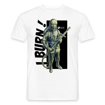 Ich brenne. - Männer T-Shirt - Weiß - Vorne - AI Model Male 178 dark (178cm)