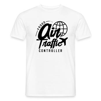 Proud air traffic controller Air traffic controller job air traffic controller - Men's T-Shirt - white - Front - AI Model Male 178 dark (178cm)