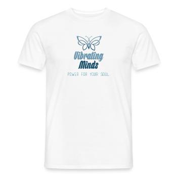 VIBRATING MINDS - Power for your Soul - Men's T-Shirt - white - Front - AI Model Male 178 dark (178cm)