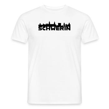 Idée cadeau Schwerin Allemagne skyline - T-shirt homme - blanc - Devant - AI Model Male 178 dark (178cm)