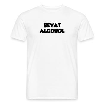 Contient de l'alcool - T-shirt homme - blanc - Devant - AI Model Male 178 dark (178cm)
