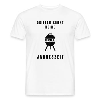 Grillen Jahreszeit Grill Vater Geschenkidee Dad - Männer T-Shirt - Weiß - Vorne - AI Model Male 178 dark (178cm)