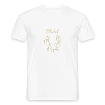 Pray Islam Allah Mekka - Männer T-Shirt - Weiß - Vorne - AI Model Male 178 dark (178cm)