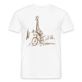 Girafe Vintage Cyclisme - T-shirt homme - blanc - Devant - AI Model Male 178 dark (178cm)