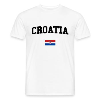 CROATIA - Men's T-Shirt - white - Front - AI Model Male 178 dark (178cm)