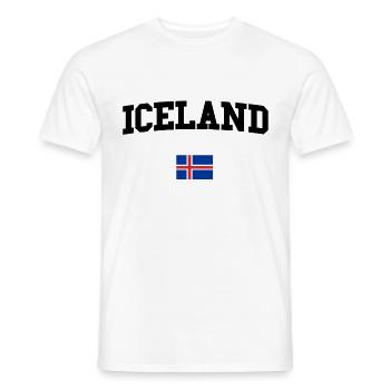 ICELAND - Men's T-Shirt - white - Front - AI Model Male 178 dark (178cm)