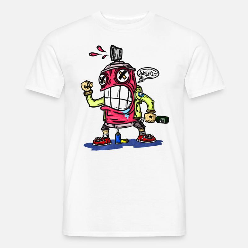 Wütendes Spray - Männer T-Shirt - Weiß