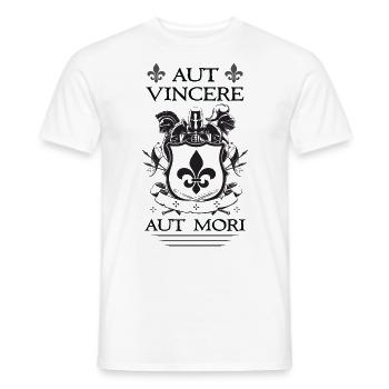 Schwarzes Aut Vincere Aut Mori - Männer T-Shirt - Weiß - Vorne - AI Model Male 178 dark (178cm)