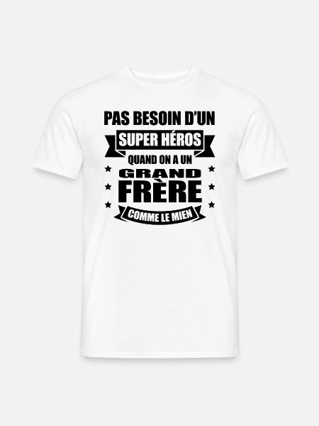 GRAND-FRÈRE SUPER-HÉROS - T-shirt homme - blanc