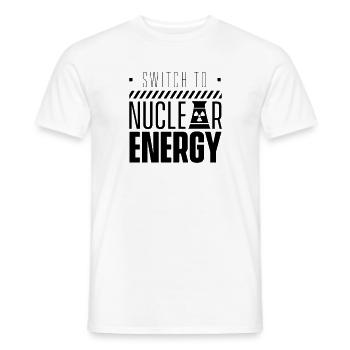Switch to nuclear power nuclear power nuclear energy - Men's T-Shirt - white - Front - AI Model Male 178 dark (178cm)