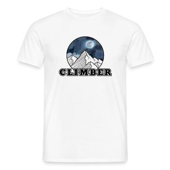 Climbing - Men's T-Shirt - white - Front - AI Model Male 178 dark (178cm)