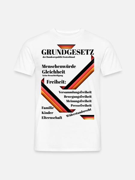 Grundgesetz - die wichtigsten Punkte - Männer T-Shirt - Weiß