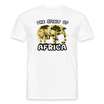 Africa - T-shirt homme - blanc - Devant - AI Model Male 178 dark (178cm)