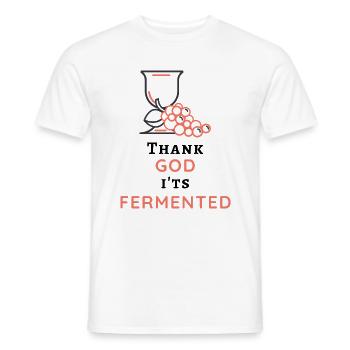 Jesus Christus, lustiger Spruch für Weintrinker - Männer T-Shirt - Weiß - Vorne - AI Model Male 178 dark (178cm)