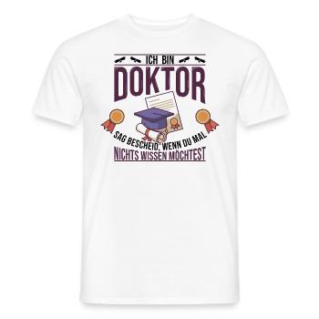 Doktoren Doktortitel Doktorand Promotion Geschenk - Männer T-Shirt - Weiß - Vorne - AI Model Male 178 dark (178cm)