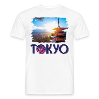 Tokio Tokyo Japan Asien Pagode Berg Mountain - Männer T-Shirt - Weiß - Vorne - AI Model Male 178 dark (178cm)
