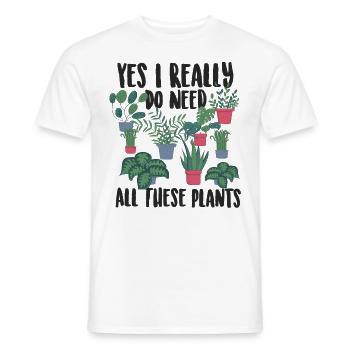 Gardener Plants - Men's T-Shirt - white - Front - AI Model Male 178 dark (178cm)