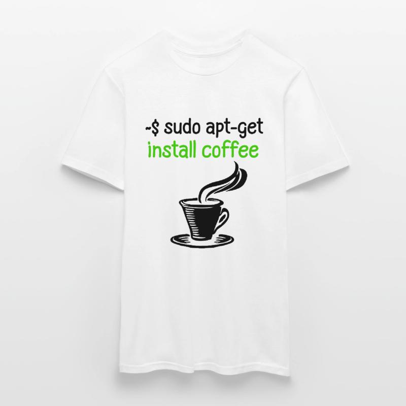 Programmeur de café Tux Linux Coding Sort T-shirt Homme