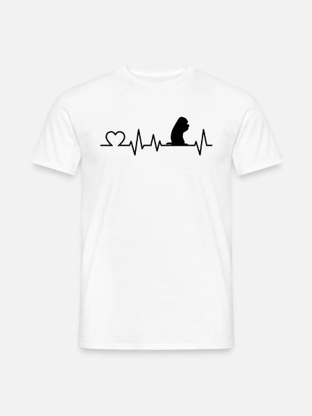 Murmeltier Herzschlag Nagetier Geschenk - Männer T-Shirt - Weiß