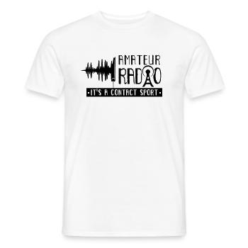 Amateur Radio It Is a Contact Sports Amateur Radio - Men's T-Shirt - white - Front - AI Model Male 178 dark (178cm)
