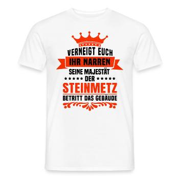 Seine Majestät der Steinmetz Steinbildhauer Spruch - Männer T-Shirt - Weiß - Vorne - AI Model Male 178 dark (178cm)