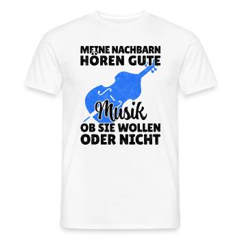 Cello gute Musik Violoncello Cellist Spruch - Männer T-Shirt - Weiß - Vorne - AI Model Male 178 dark (178cm)