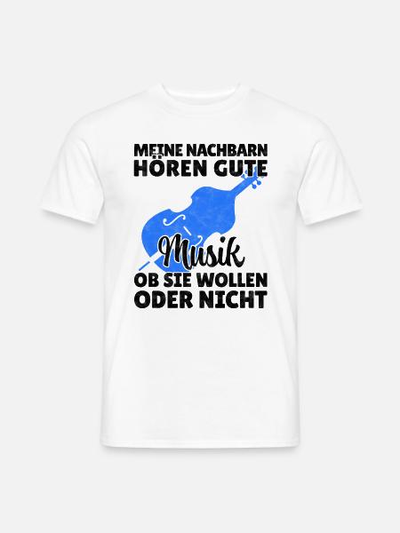 Cello gute Musik Violoncello Cellist Spruch - Männer T-Shirt - Weiß