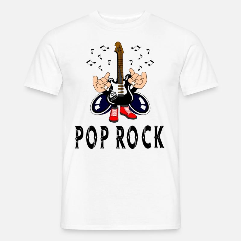 Pop rock - Mænd T-shirt - hvid