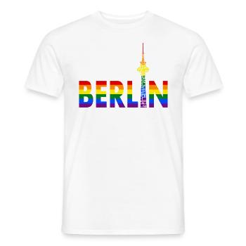 Berlin - Berliner Bär - I Love Berlin - Gay Pride - Männer T-Shirt - Weiß - Vorne - AI Model Male 178 dark (178cm)