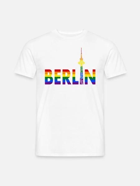 Berlin - Berliner Bär - I Love Berlin - Gay Pride - Männer T-Shirt - Weiß