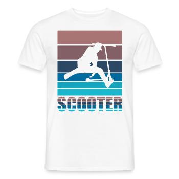 Scooter Stunt Scooter Roller Idée cadeau - T-shirt homme - blanc - Devant - AI Model Male 178 dark (178cm)